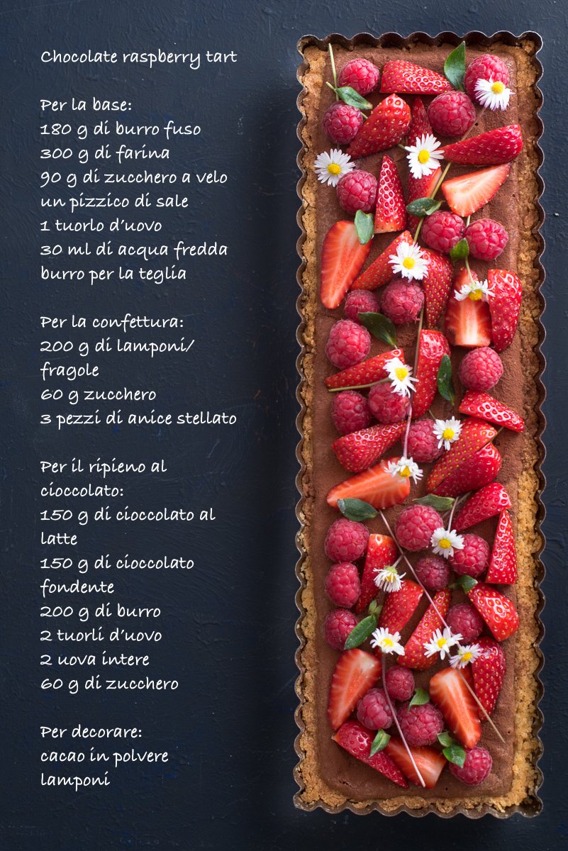 chocolate raspberry tart di ottolenghi foto con ricetta